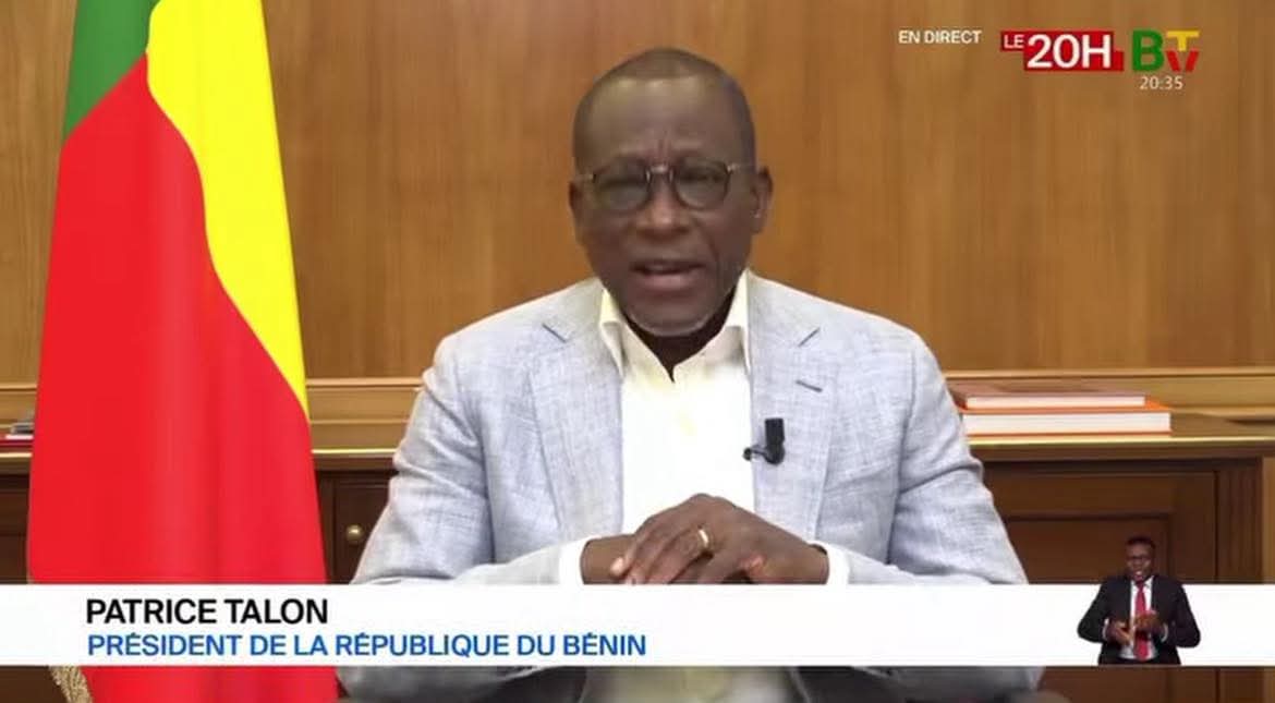 Bénin : adresse à la nation du président Patrice Talon