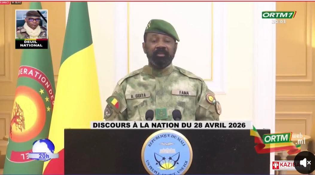 Assimi Goïta à la Nation suites aux attaques terroristes : « Notre peuple, debout et résilient comme jamais, triomphera de cette épreuve »