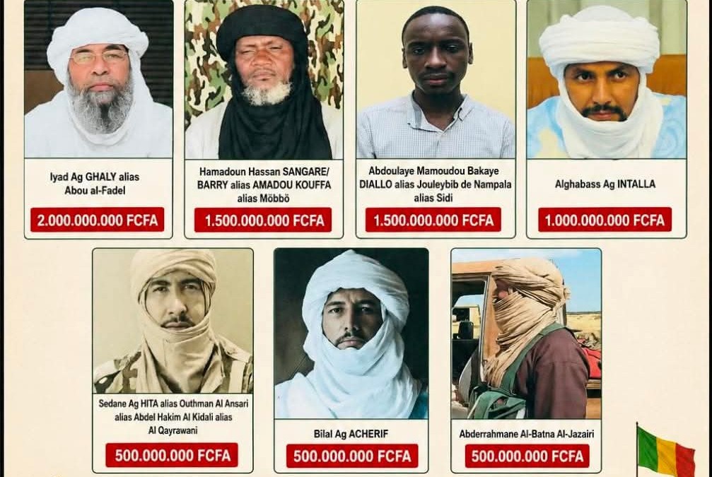 Mali : les têtes des chefs terroristes mises à prix