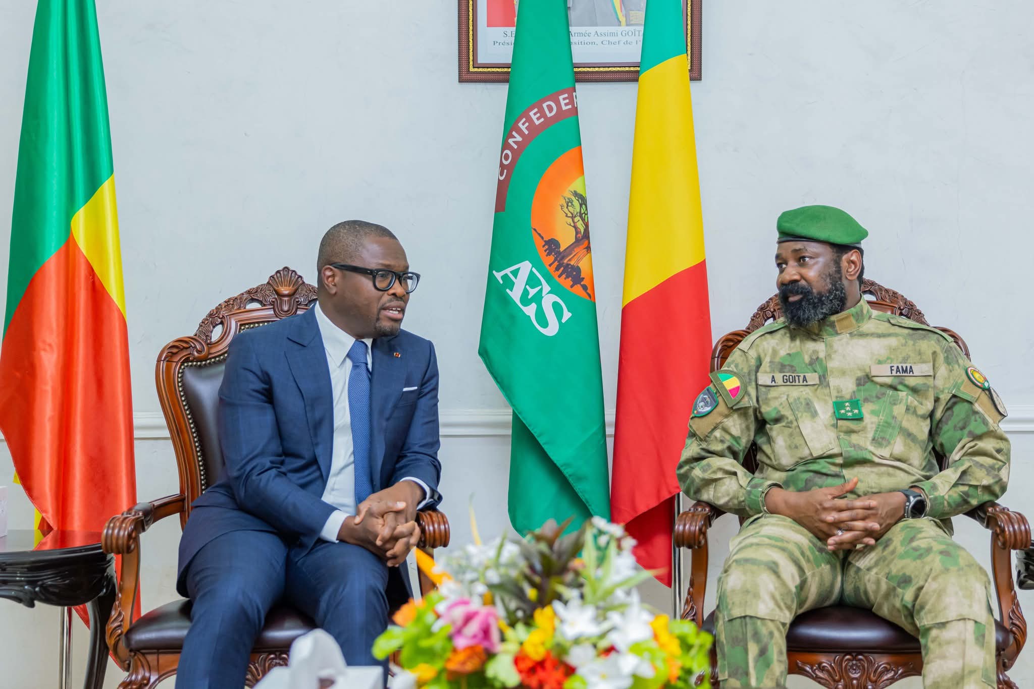 Mali-Bénin : Assimi Goïta et Romuald Wadagni affichent une volonté commune de renforcer la coopération