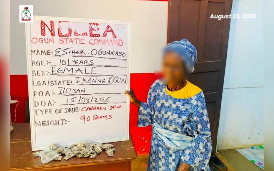 Nigeria : Une vieille femme de 101 ans arrêtée pour vente de canabis