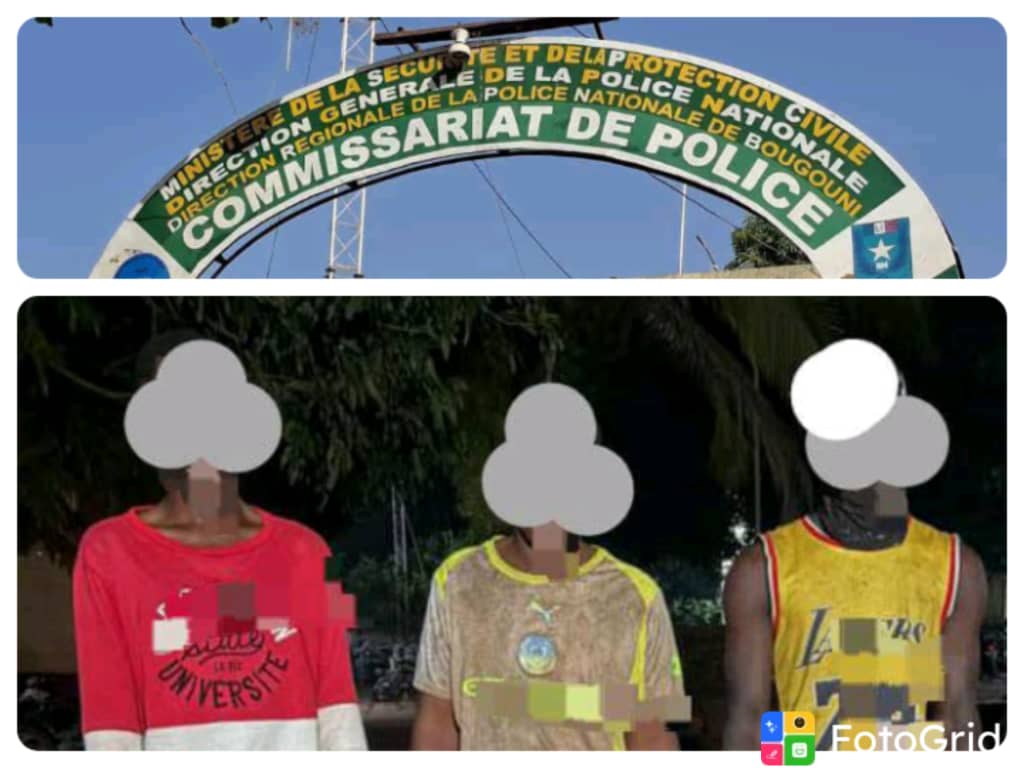 LUTTE CONTRE LA DÉLINQUANCE ET LA CRIMINALITÉ : trois (3) suspects interpellés à Bougouni