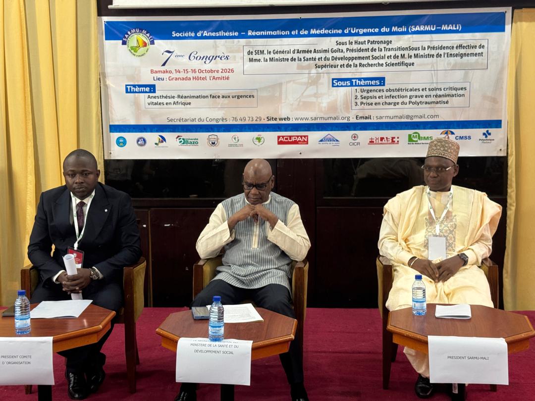 Médecine d&rsquo;urgence : Bamako, capitale africaine de l&rsquo;anesthésie-réanimation pour le 7e Congrès de la SARMU-Mali